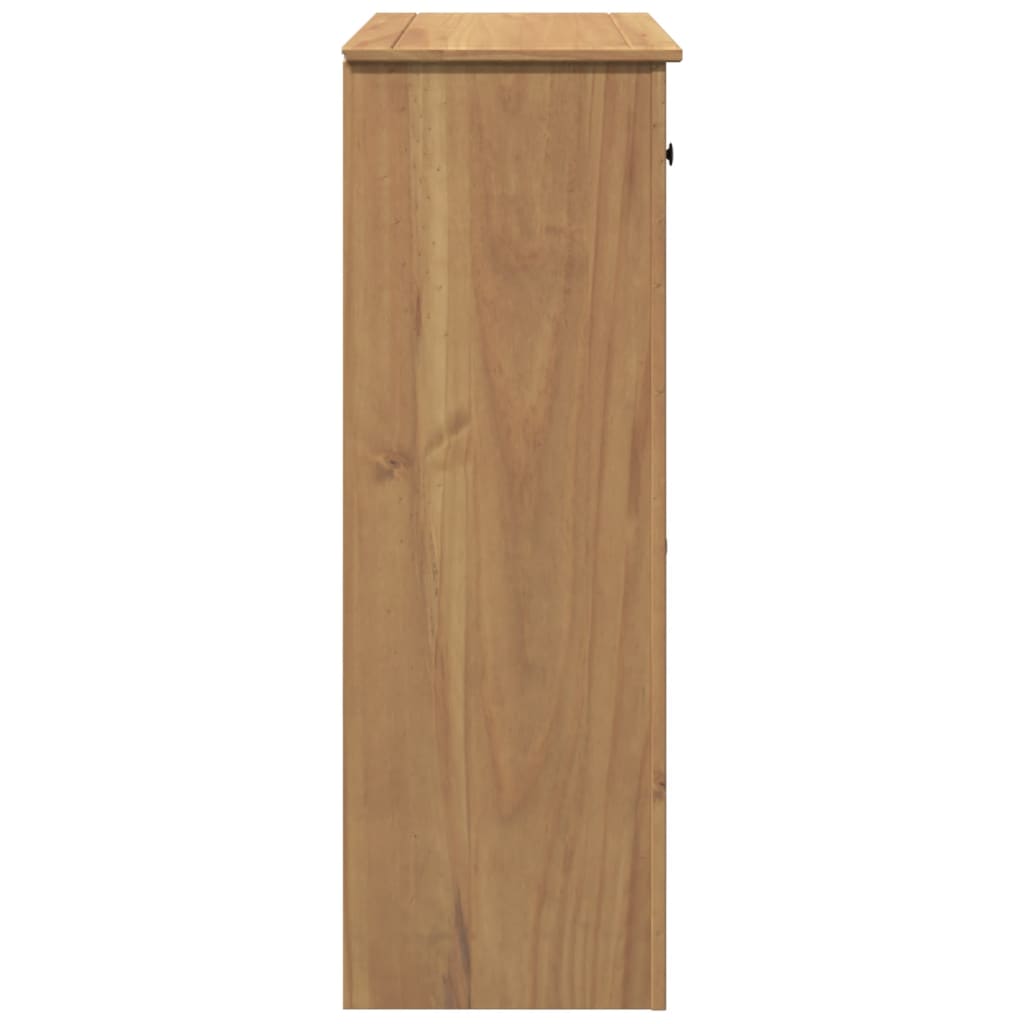 Mueble Zapatero Panama Madera Maciza De Pino 80X40X114 Cm