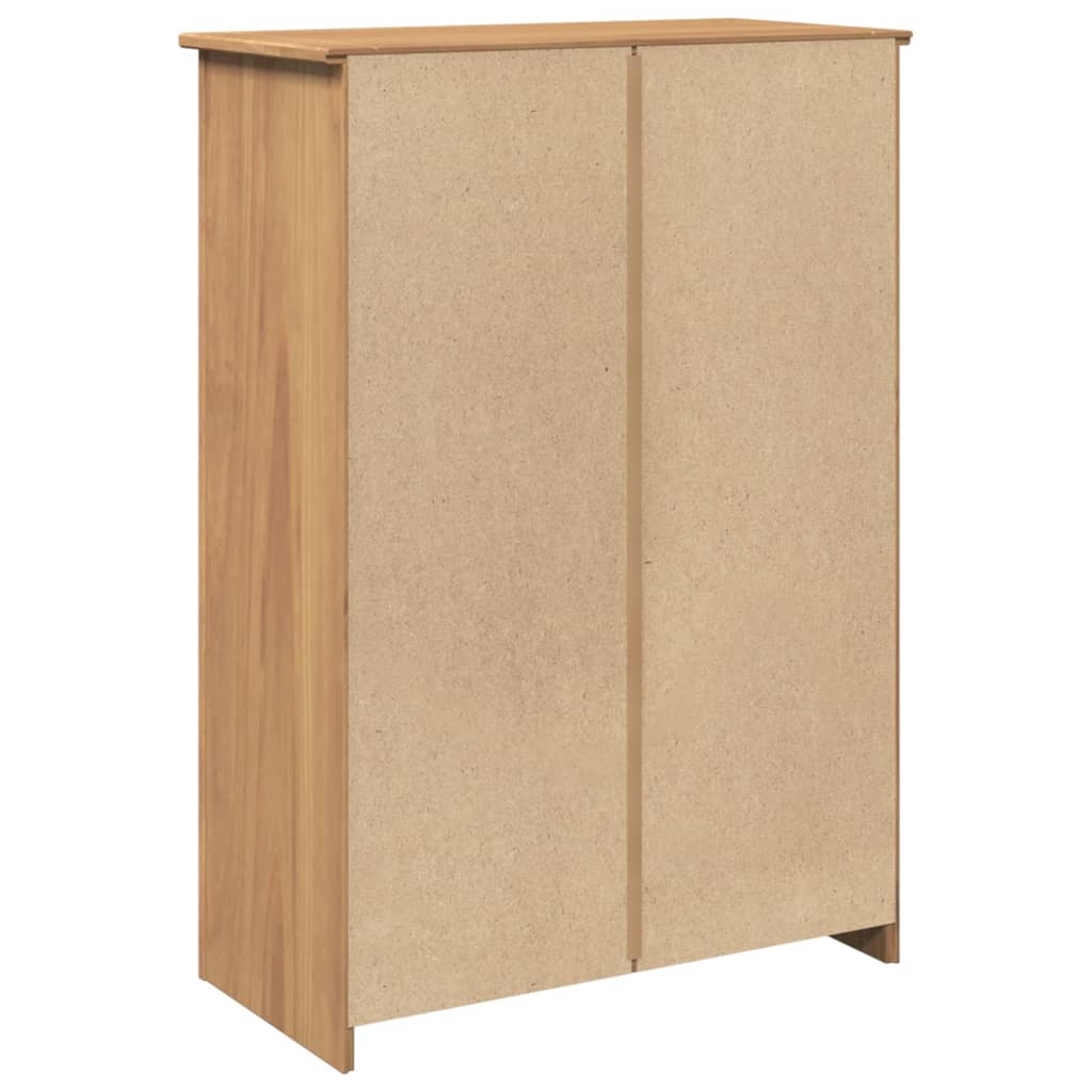 Mueble Zapatero Panama Madera Maciza De Pino 80X40X114 Cm