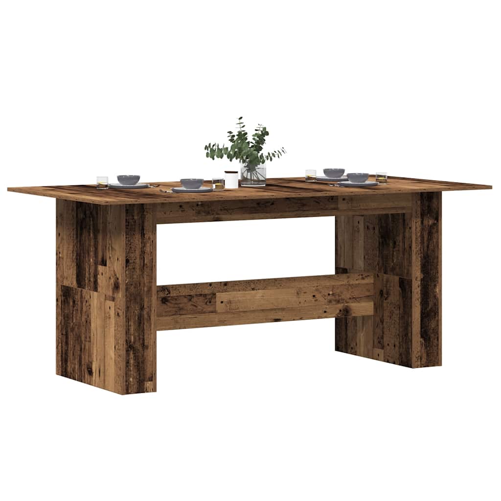 Mesa De Comedor De Aglomerado Madera Envejecida 180X90X76 Cm
