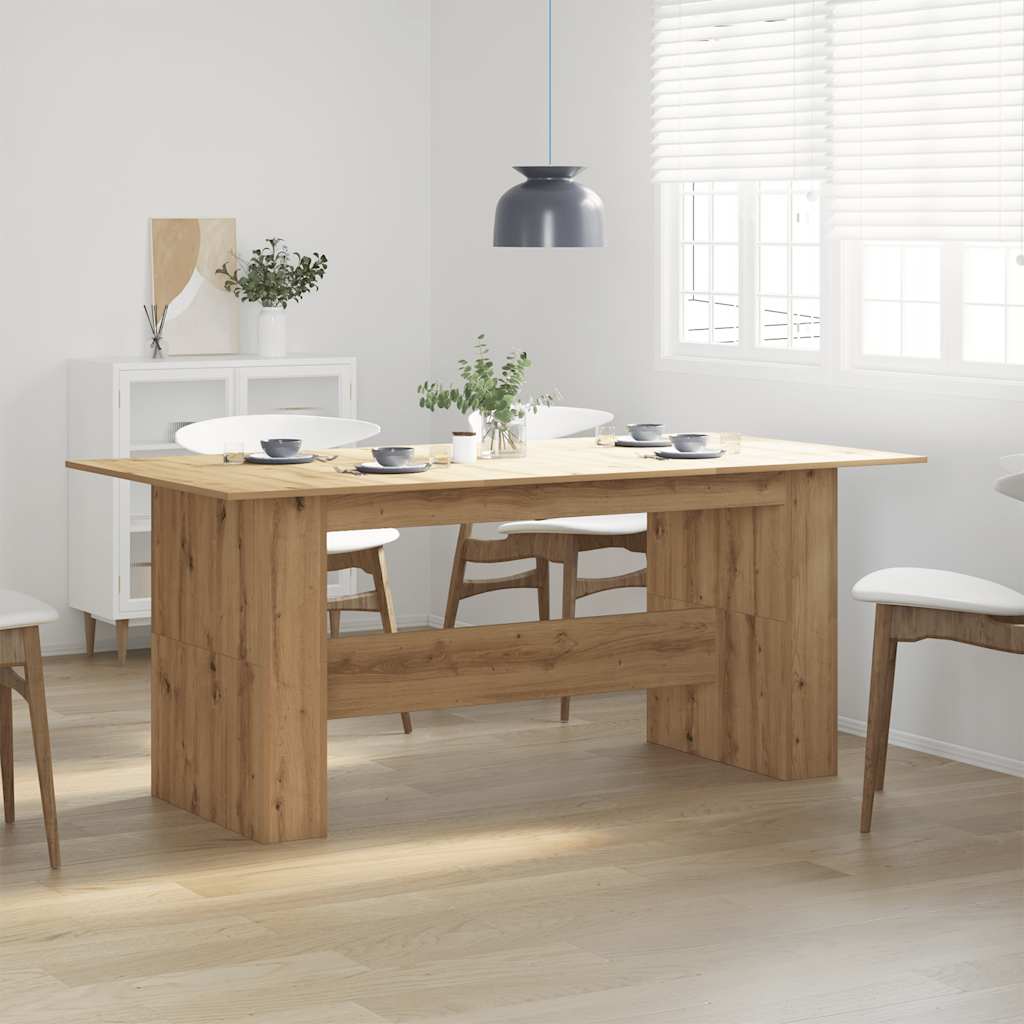 Mesa De Comedor De Aglomerado Madera Envejecida 180X90X76 Cm