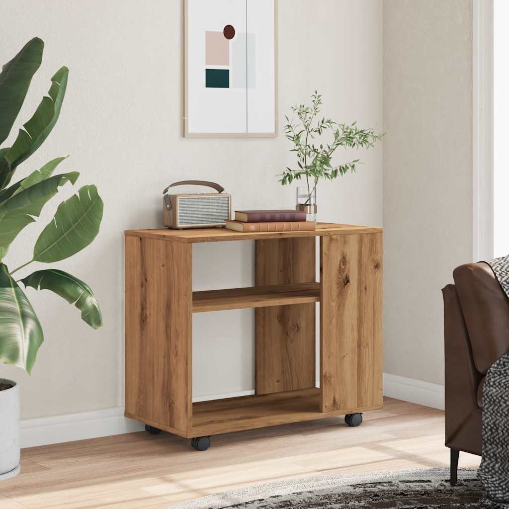 Mesa Auxiliar De Madera De Ingeniería 70X35X60,5 Cm