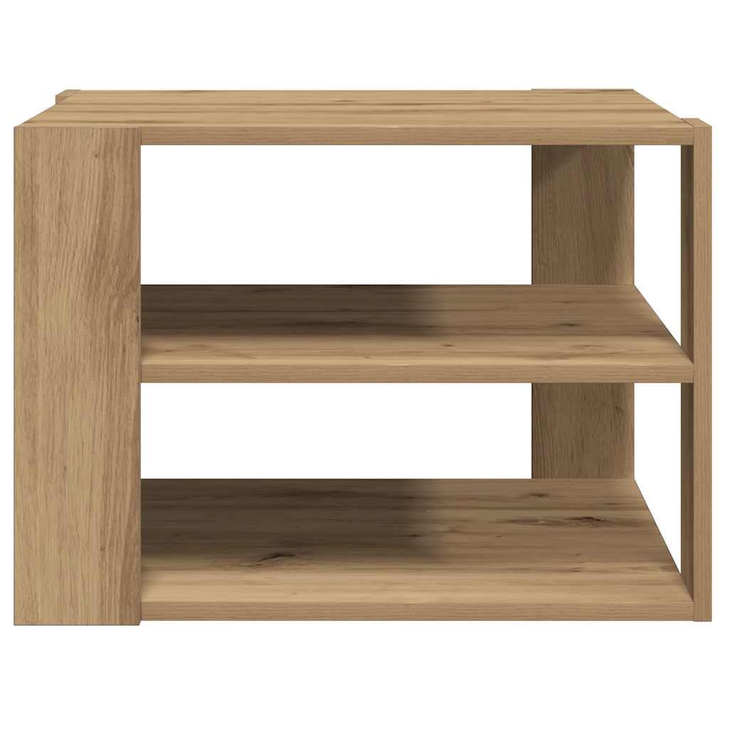 Mesa De Centro Madera Ingeniería Roble Artesanal 58X58X40 Cm