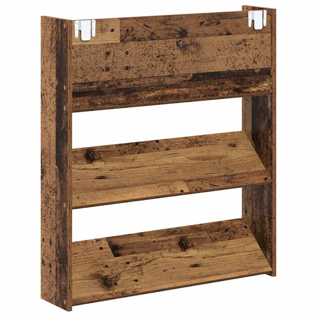 Zapatero De Pared Madera De Ingeniería Envejecida