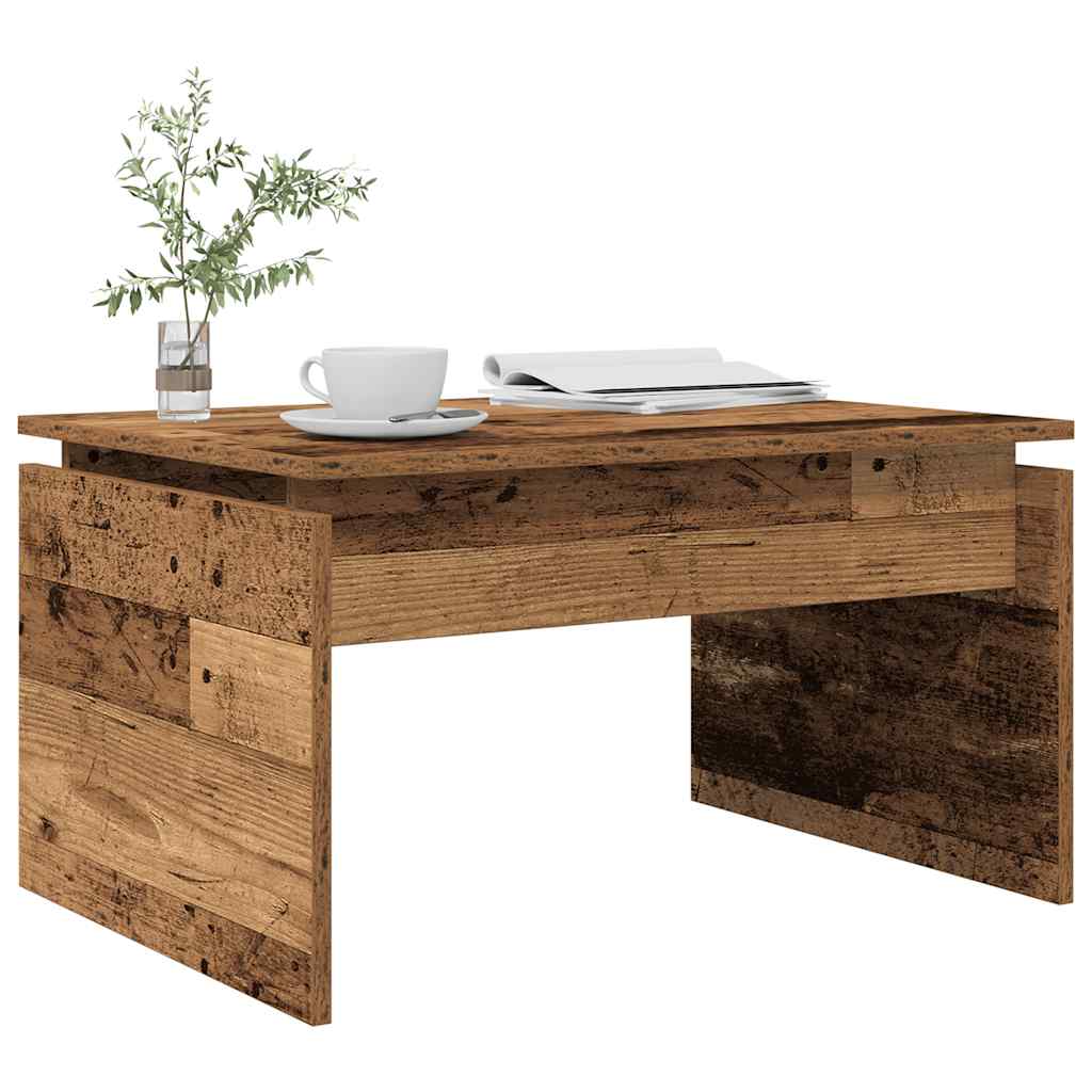 Mesa De Centro Madera Contrachapada Madera Vieja 68X50X38 Cm