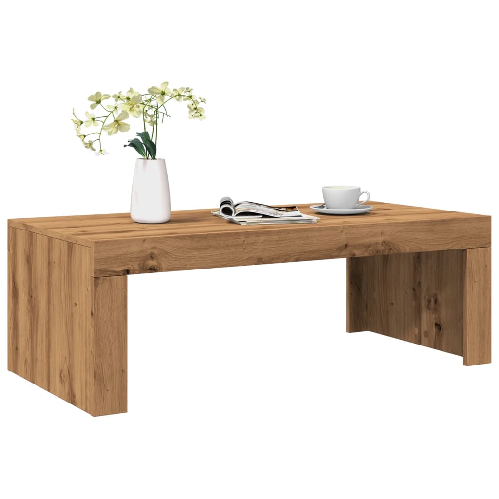 Mesa De Centro Madera De Ingeniería Envejecida 102X50X35 Cm