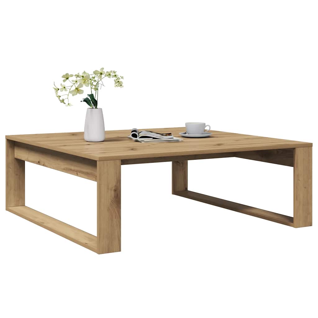 Mesa De Centro Madera De Ingeniería Envejecida 100X100X35 Cm
