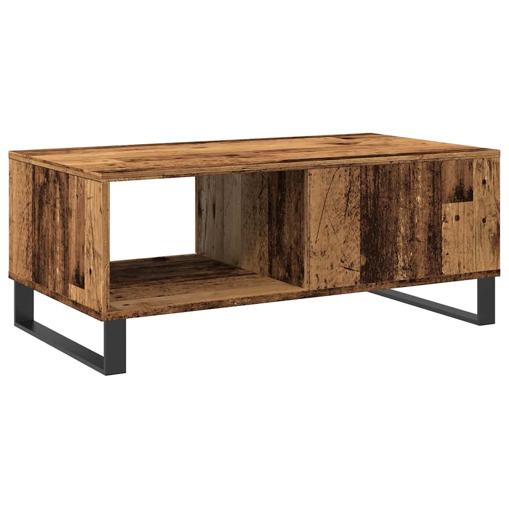 Mesa De Centro Madera De Ingeniería Envejecida 90X50X36,5 Cm