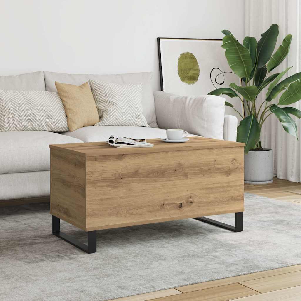 Mesa De Centro Madera De Ingeniería 90X44,5X45 Cm