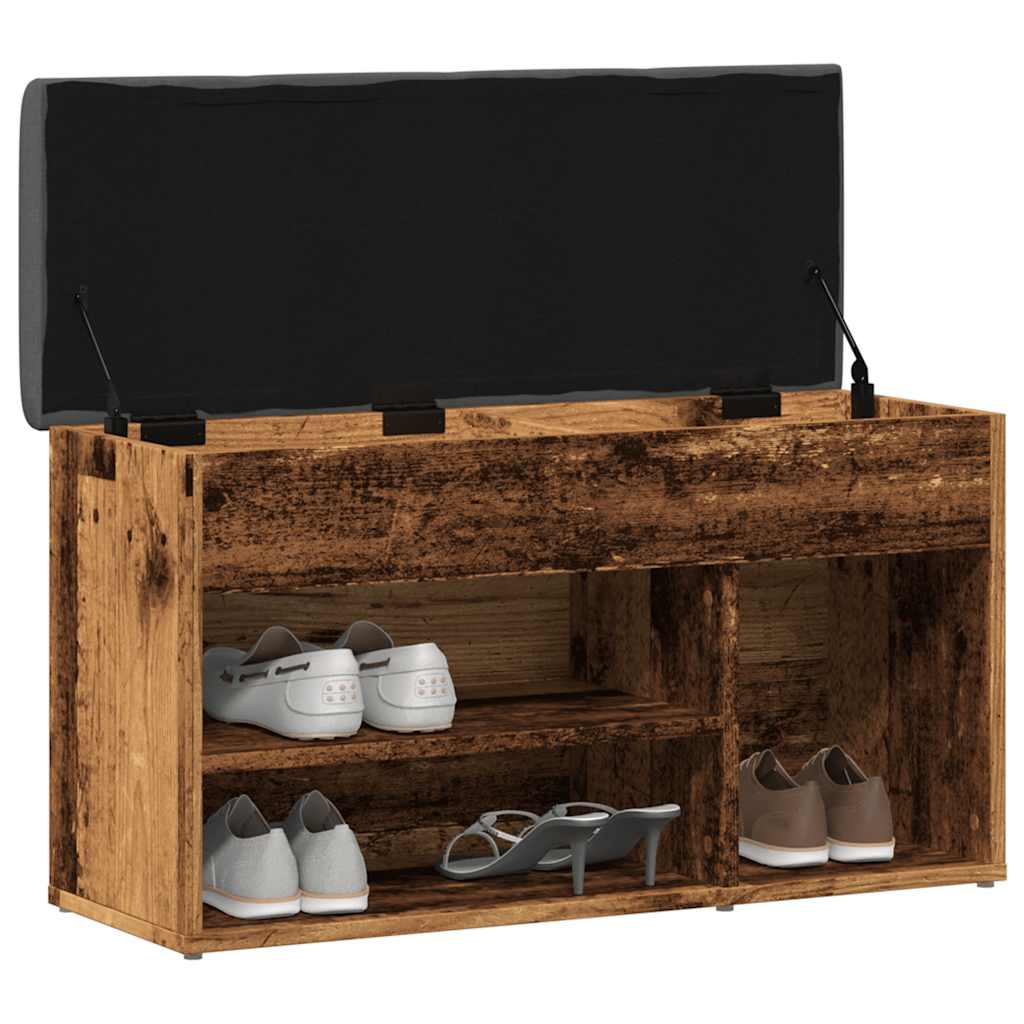 Zapatero Madera De Ingeniería Madera Vieja 82X32X45,5 Cm