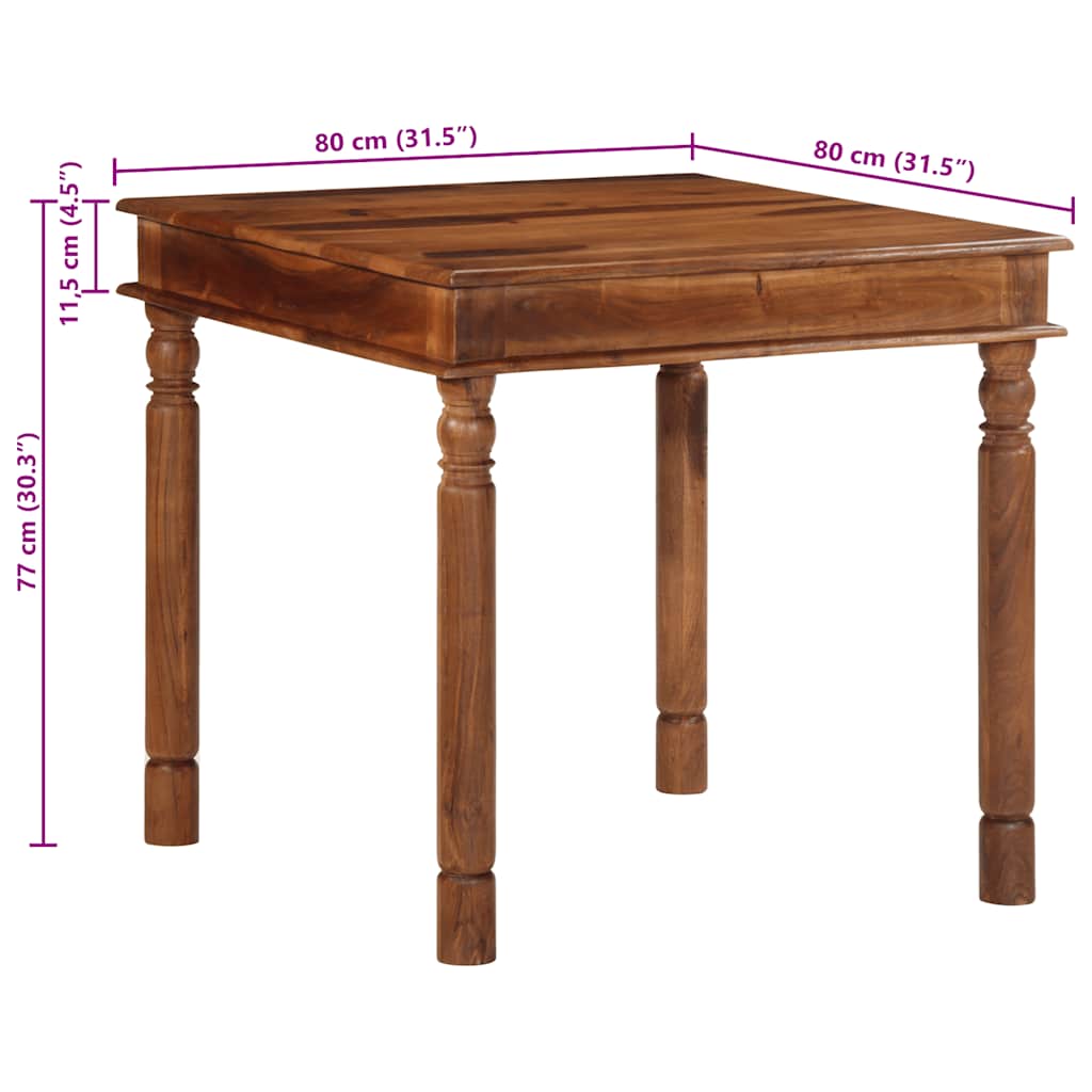 Mesa De Comedor Madera Maciza De Acacia