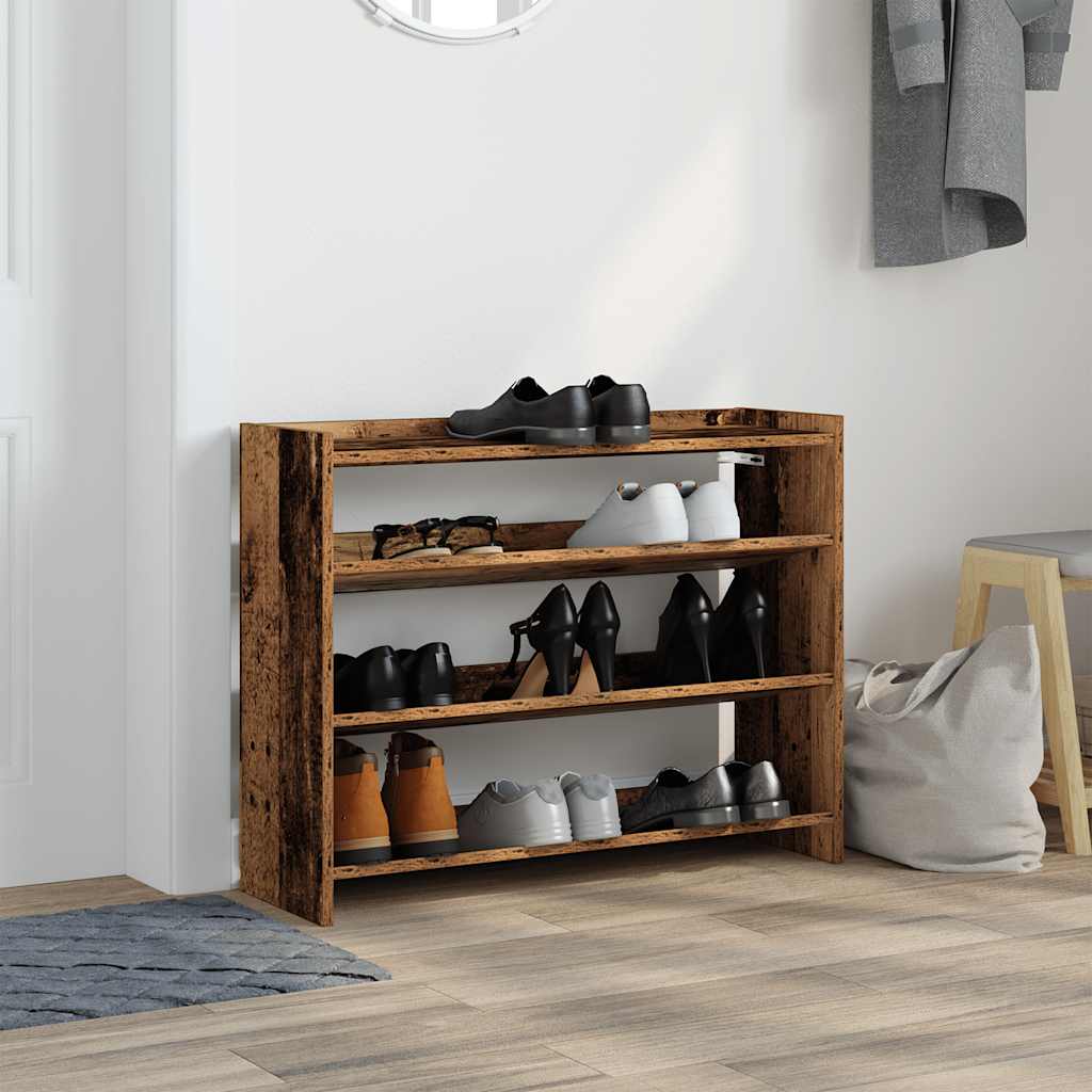 Zapatero Madera Contrachapada Madera Vieja 80X25X