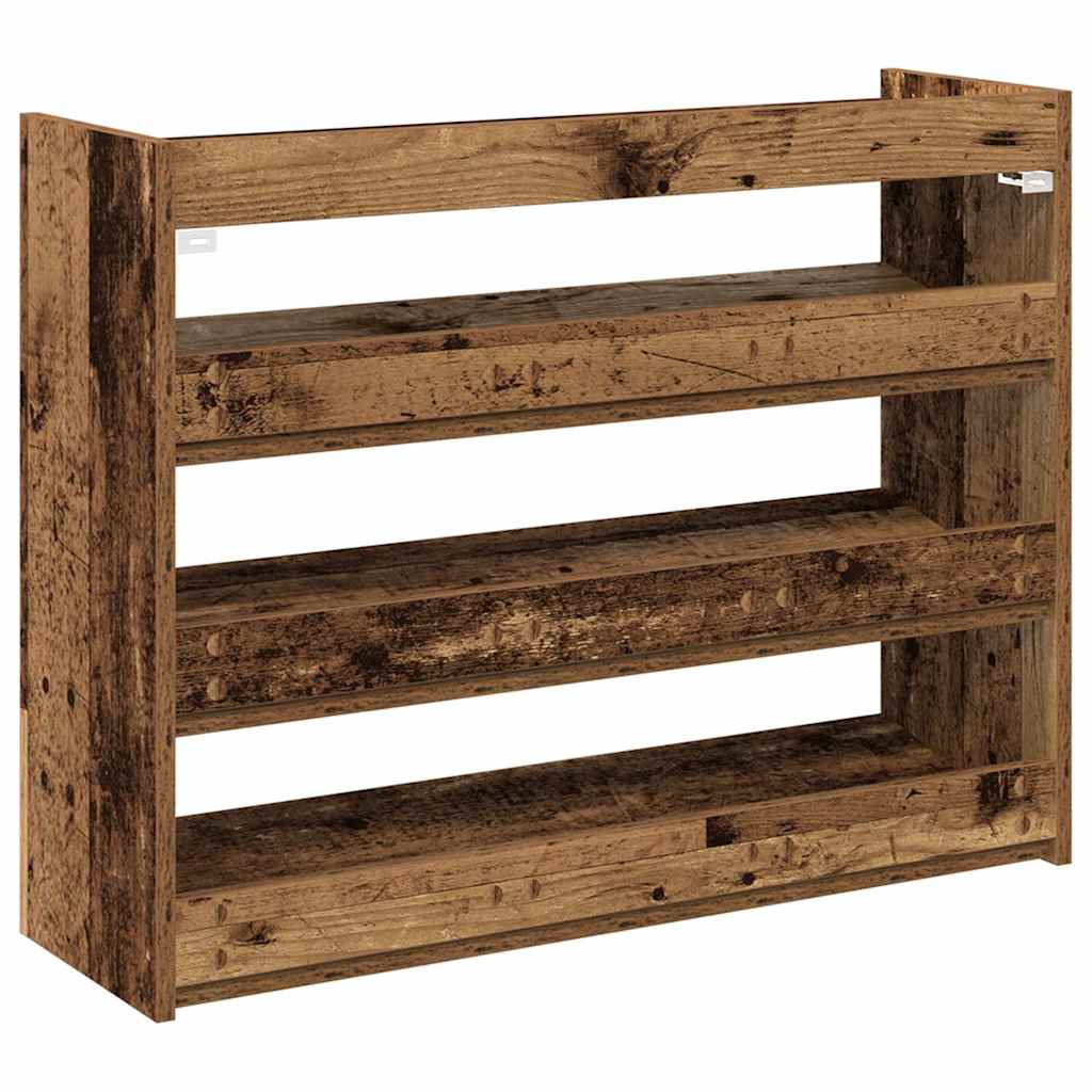 Zapatero Madera Contrachapada Madera Vieja 80X25X