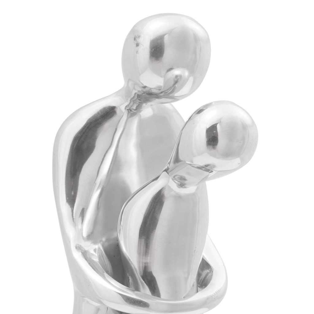 Escultura Plateado 10 X 16 X 49 Cm Aluminio