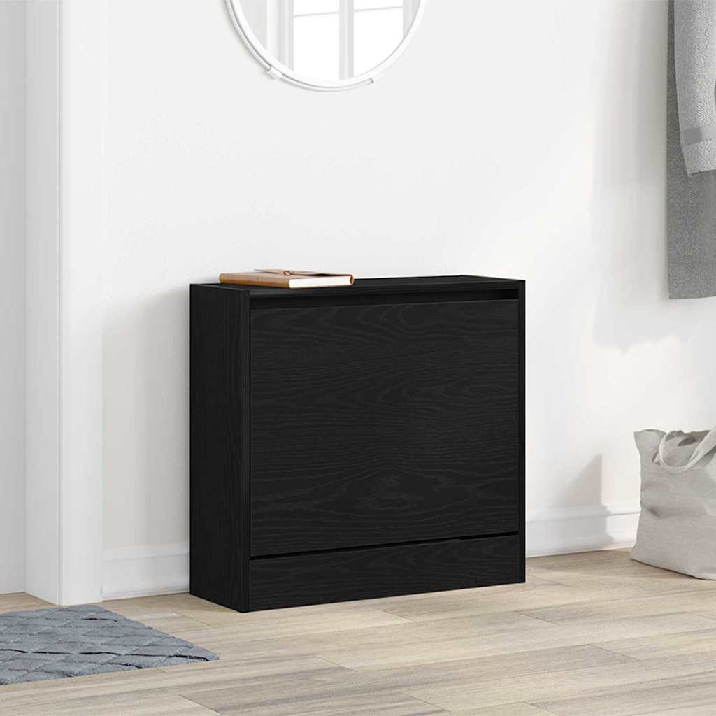 Zapatero Con 4 Cajones Abatibles 80X21X163,5 Cm