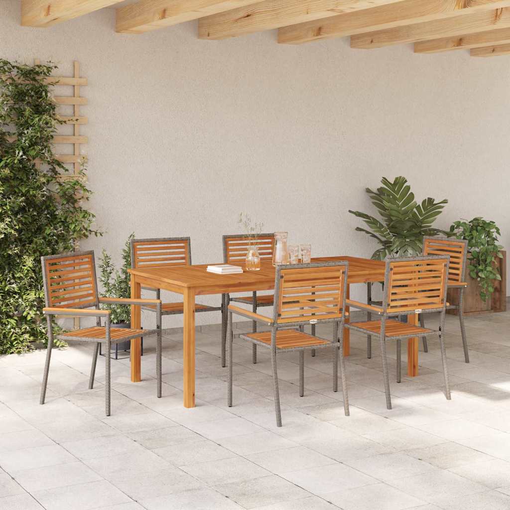 Conjunto De Comedor De Jardín 7 Uds.
