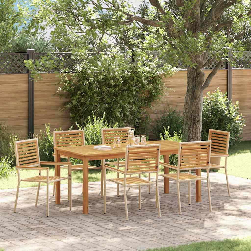 Conjunto De Comedor De Jardín 7 Uds.