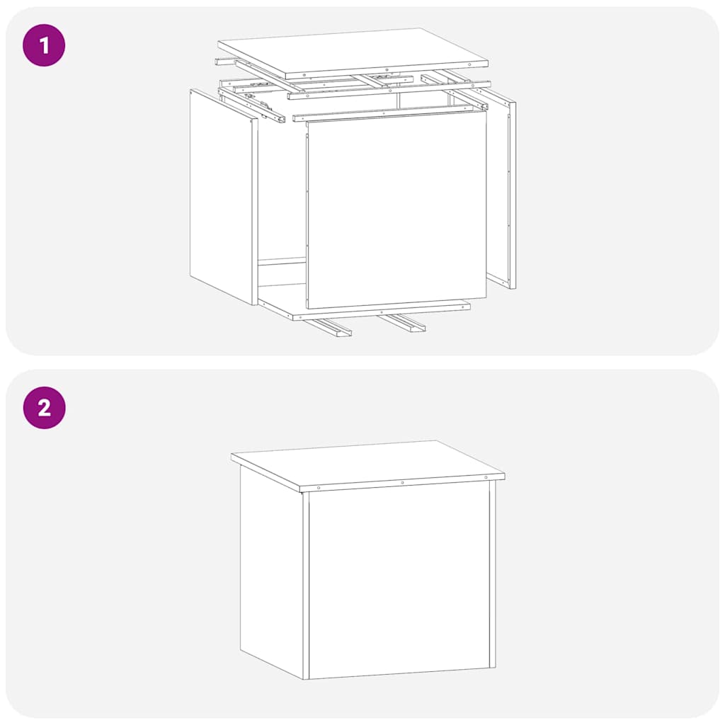 Caja De Cojines Para Almacenamiento En El Jardín 117 L