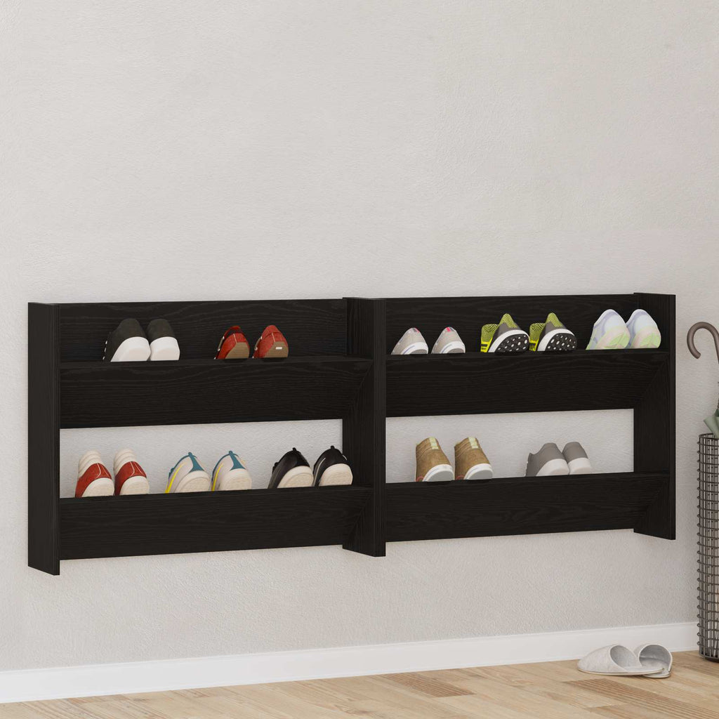 Zapatero De Pared Madera De Ingeniería Envejecida
