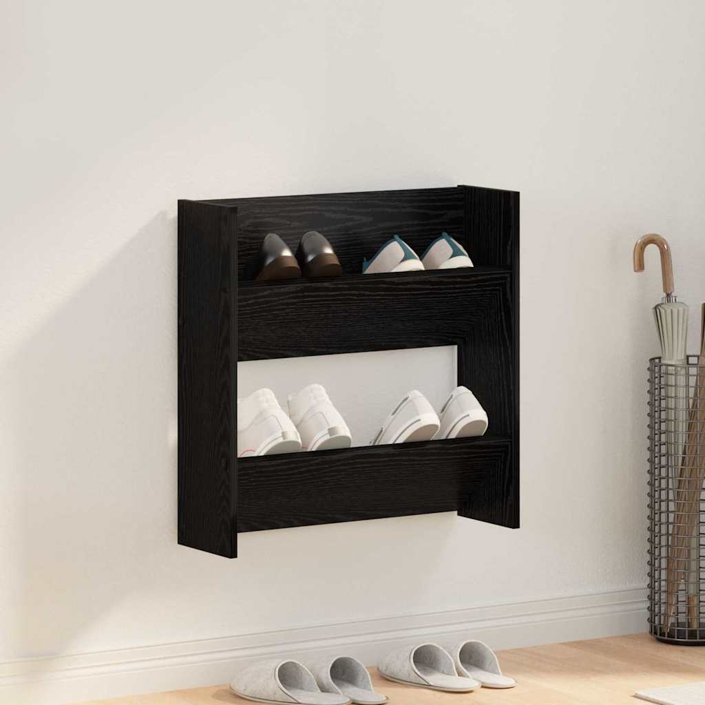Zapatero De Pared Madera De Ingeniería Envejecida