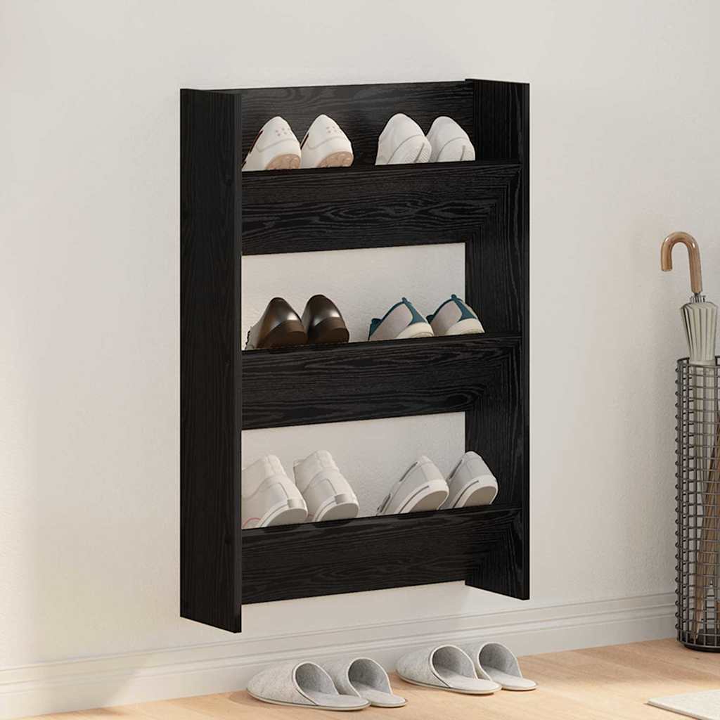 Zapatero De Pared Madera De Ingeniería Envejecida
