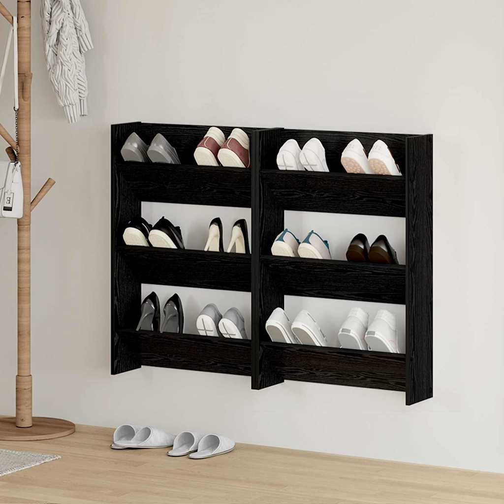 Zapatero De Pared Madera De Ingeniería Envejecida