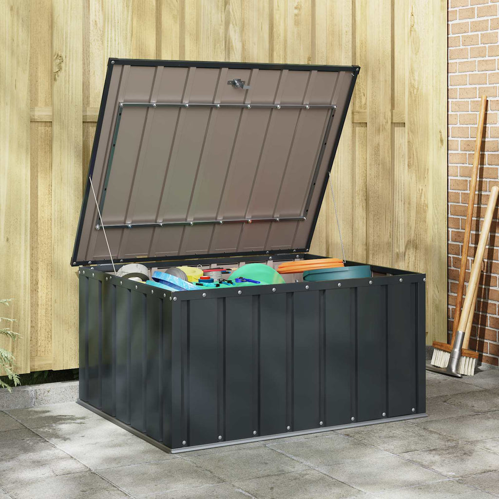 Caja De Almacenamiento Para Jardín Negro Acero