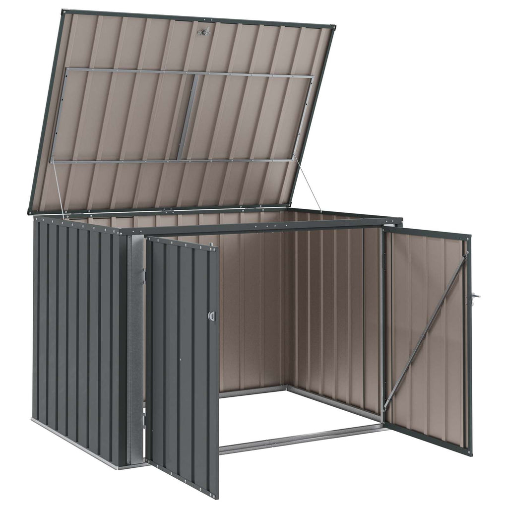 Caja De Almacenamiento Para Jardín Negro 151,5 X 107 X 100 Cm