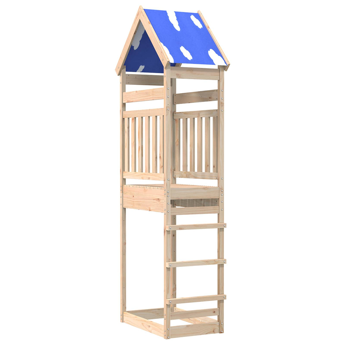 Torre De Juego Marrón 52,5 X 85 X 265 Cm Madera De Pino Macizo