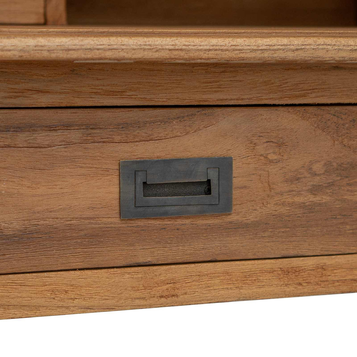 Escritorio Natural 89,5 X 49,5 X 100 Cm Madera De Teca Maciza