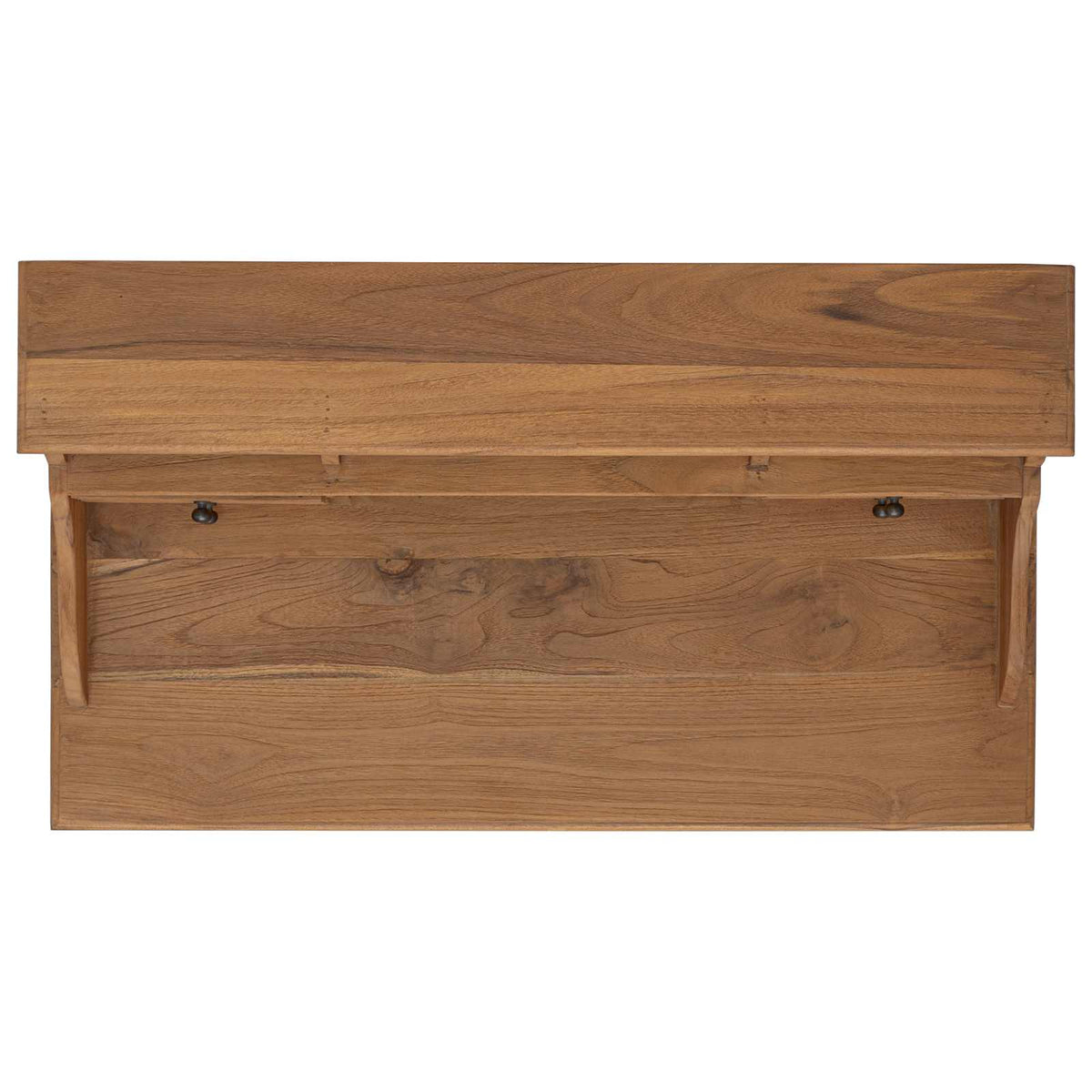 Escritorio Natural 89,5 X 49,5 X 100 Cm Madera De Teca Maciza