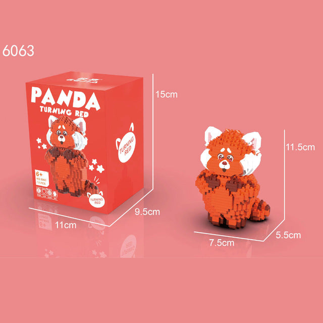 Cartoon Little Red Bear Building Block Puzzle Toy