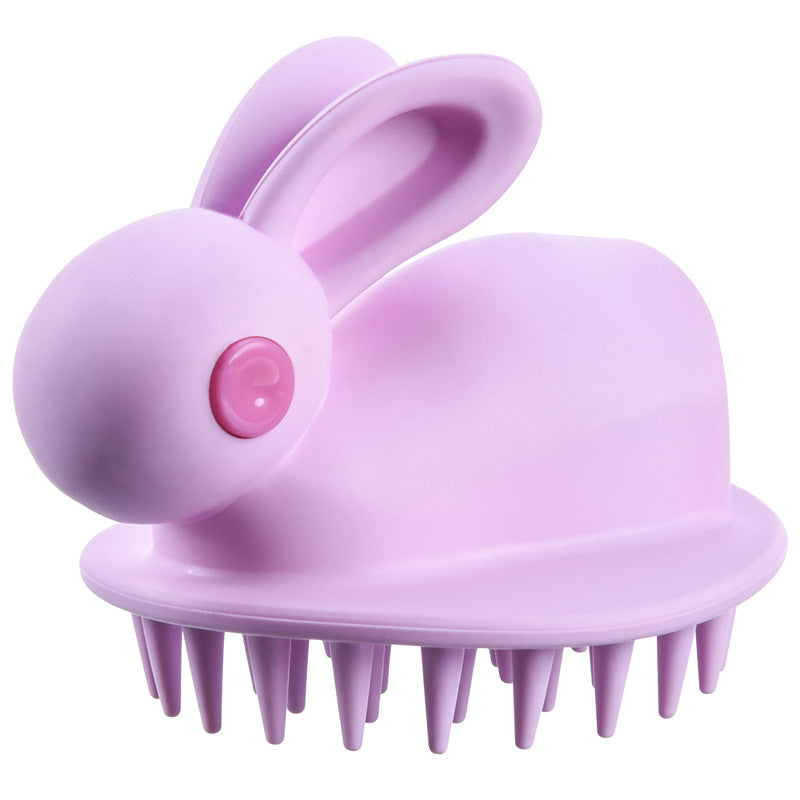 Cepillo de champú de goma suave para masaje del cuero cabelludo de niños
